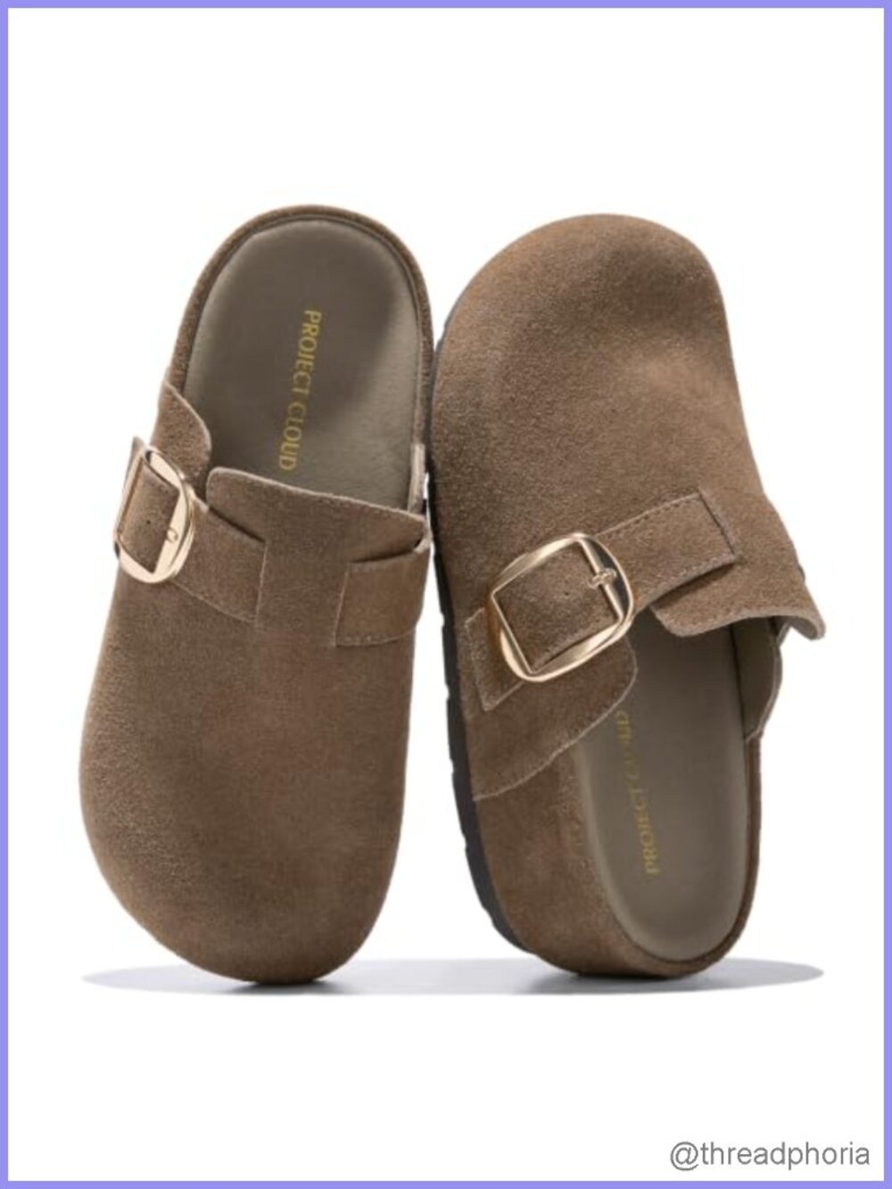 Genuine Leather Platform Clogs for Women - Arch Support Slip-On Mules